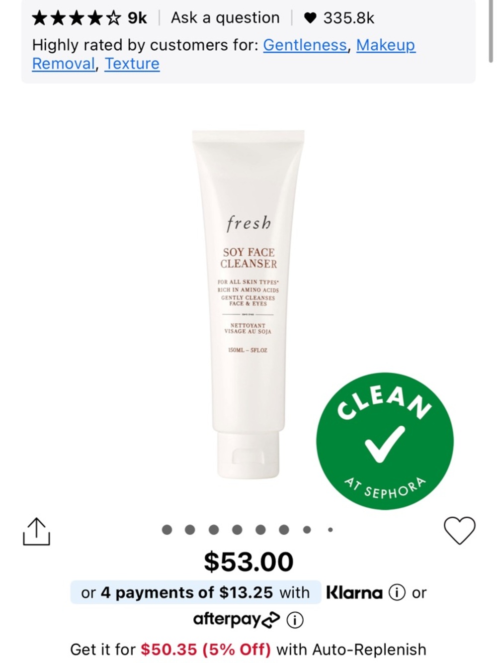 Fresh Beauty Soy Face cleanser